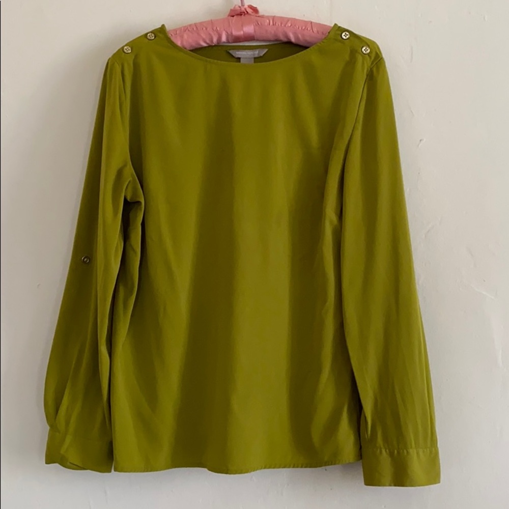 Chartreuse Banana Republic Blouse